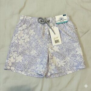 Kids Swim Trunks - Light Violet Floral